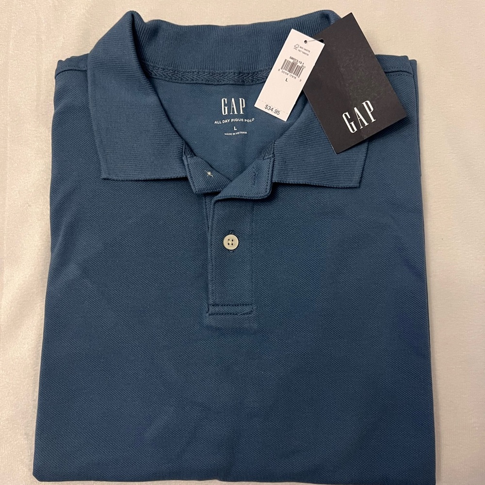 GAP Men's Blue Polo Shirt